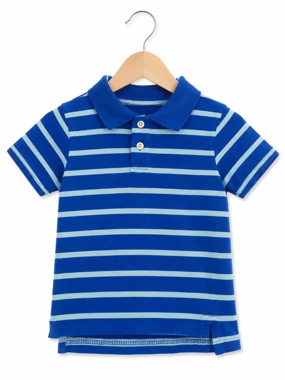 The Children's Place Boys Shirt Size‎ XS 4 Blue Striped Polo Pique Knit